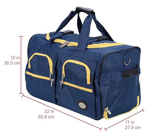 Rockland Rolling Duffel Bag, Black, 22" - color: 네이비, size: 40-Inch