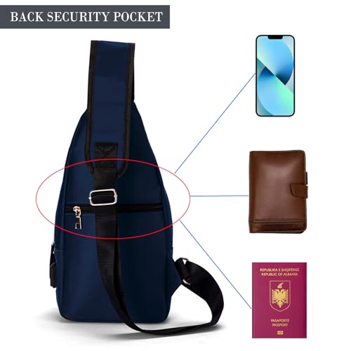 Seoky Rop Men Women Sling Backpack Shoulder Chest Crossbody Bag - color: Dark Blue