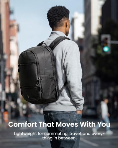 tomtoc Laptop Backpack 26L, Large Work Bag Fits 15.6-16 Inch Laptop - color: Black, size: 26L