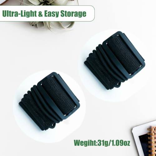 Luggage Connector Straps for Suitcases Adjustable Luggage Straps Black 2pc