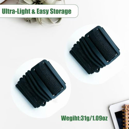Luggage Connector Straps for Suitcases Adjustable Luggage Straps Black 2pc