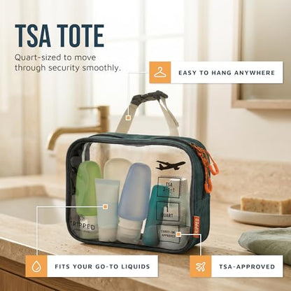 TRIPPED Travel Gear 3-Piece Travel Toiletry Bag Set - color: Green
