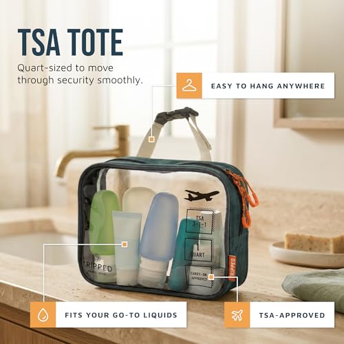TRIPPED Travel Gear 3-Piece Travel Toiletry Bag Set - color: Green