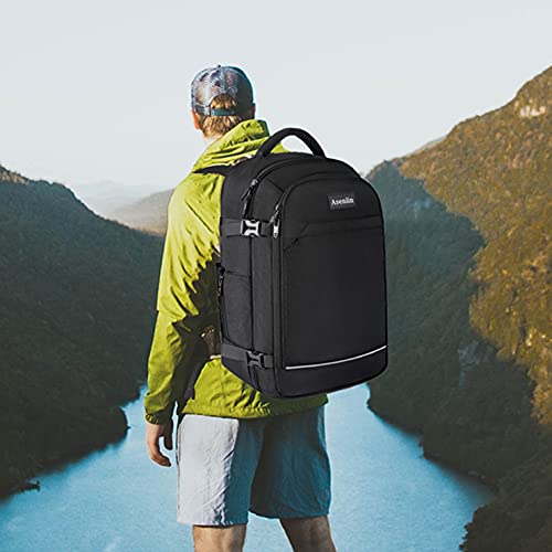 40L Travel Backpack For Women Men Flight Approved Carry-On Laptop Black
