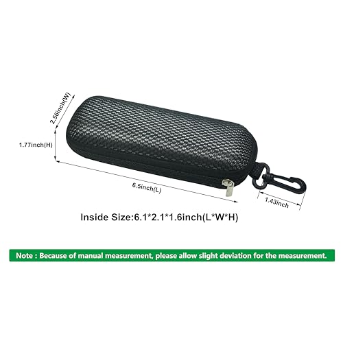 Unisex Semi-Hard Shell Eyeglasses Cases(3 Pack), Protective Case For Glasses - color: Grid Black