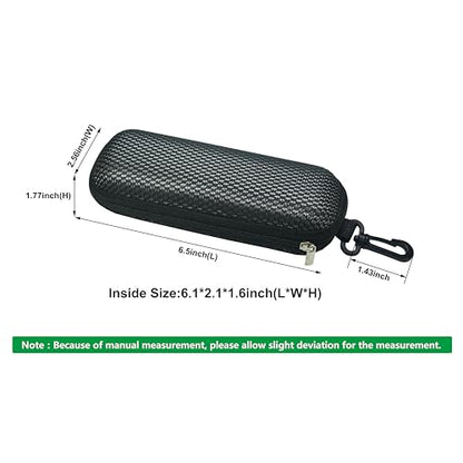 Unisex Semi-Hard Shell Eyeglasses Cases(3 Pack), Protective Case For Glasses - color: Grid Black