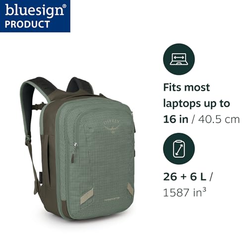 Osprey Transporter 26+6 여행용 팩, 블루 OS - color: Blue Flame.