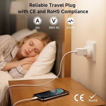 Cable Matters Type F Plug Adapter, US to EU Type E/F Adapter - style: EU/German/France