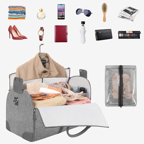 Ytonet Garment Duffle Bags for Travel, Convertible Carry on Garment Bag - color: Grey, style: Tote