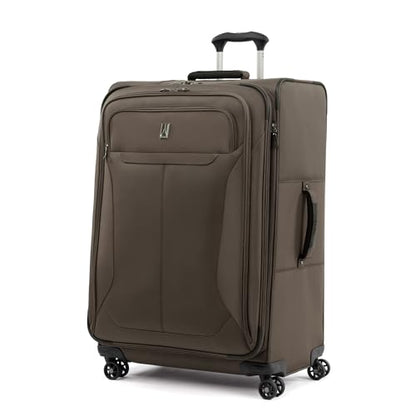 Travelpro Tourlite Softside 29" Expandable Luggage with 4 Spinner Wheels, Lightweight Suitcase, Checked Large, Espresso Brown - color: Espresso, size: Checked-Large 29-Inch