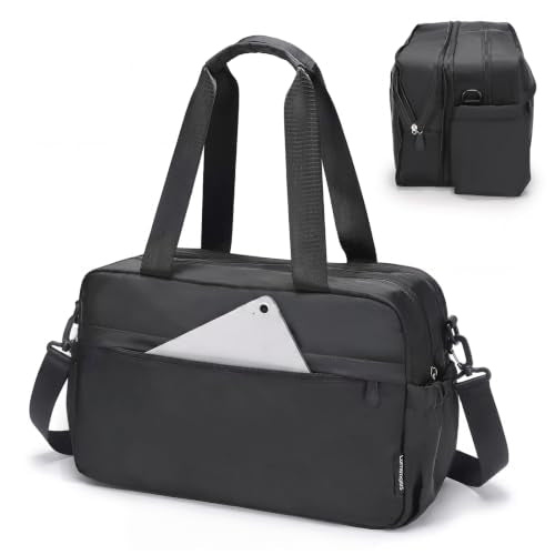Expandable Travel Bag, Underseat Carry-On Weekender, Black - color: Black