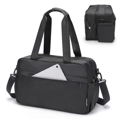 Expandable Travel Bag, Underseat Carry-On Weekender, Black - color: Black
