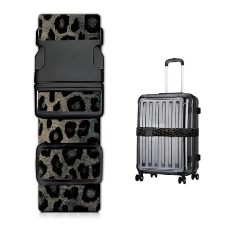 Luggage Straps for Suitcases, Heavy Duty Travel Belt with Quick-Release Buckle, Adjustable Suitcase Strap, Cute Luggage Accessories for Travel Camouflage Leopard Print - color: Camouflage Leopard Print