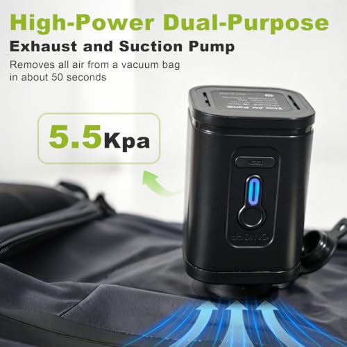 2 Pack 34L Extra Large Vacuum Travel Bags with Electric Pump | Waterproof compression vacation camping boating and outdoor sports storage
