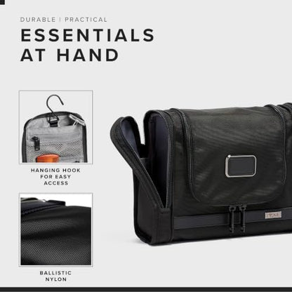 TUMI - Alpha Hanging Travel Kit - Toiletries and Cosmetics Organizer - Travel Essentials Bag with Hooks & Pockets - Black - color: Black