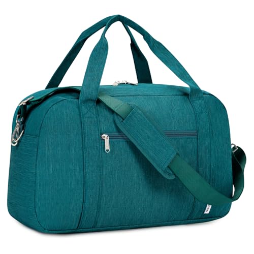 Narwey Carry on Duffle Bag Underseat for Airplane, Weekender Duffel Bag - color: Teal, size: Large without laptop compartment