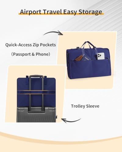 ECOHUB Hanging Travel Closet Portable Luggage Organizer Packing Bag,Blue - color: Blue