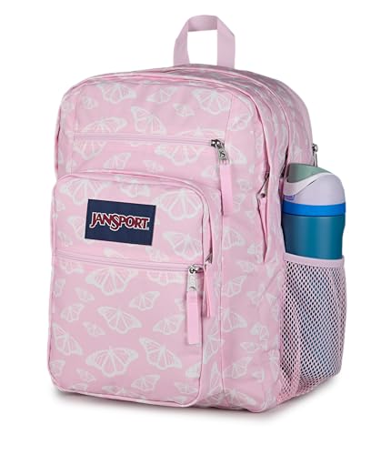 JanSport 34L Big Backpack - 15 Inch Laptop Sleeve, Flutter By Pink - color: Flutter By Pink Ice