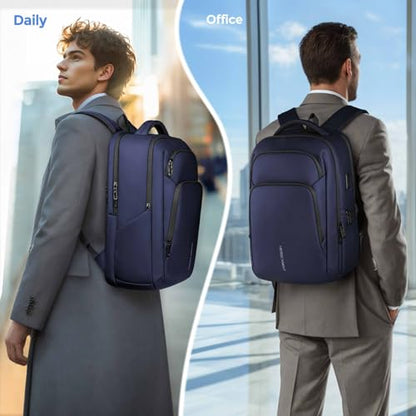 17.3 Inch Laptop Backpack for Men Women, 30L Travel Backpack - color: Blue