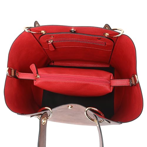 sqlp Large Work Tote Bag for Women Handbags Big Bucket Purses - color: Apricot