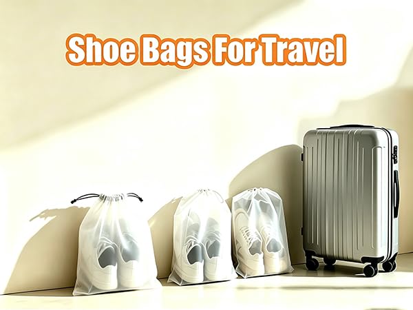 15 Pack Shoe Bags for Travel – Transparent,Essential for Travel, Storage for Miscellaneous Items