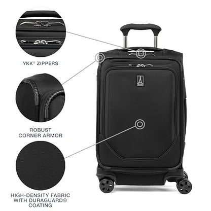 Travelpro Crew Classic Softside Carry-On Luggage, Black, 21-Inch - color: Black, size: Carry On
