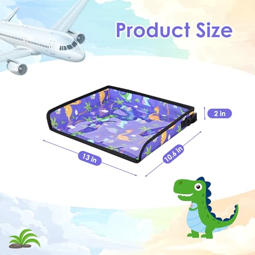 Kids Tray Table Cover, Airplane Tray Cover with Pockets - color: Blue