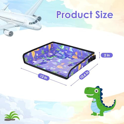 Kids Tray Table Cover, Airplane Tray Cover with Pockets - color: Blue