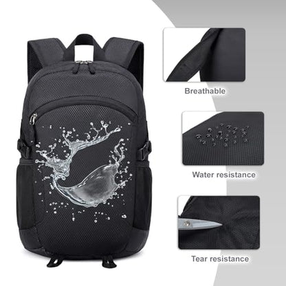Lightweight Hiking Backpack 30L Packable Foldable Daypack Collapsible Travel Bag Water-Resistant for Women Men (Black) - color: Black, size: Large