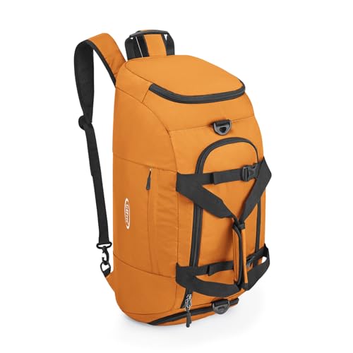 40L/70L 3-Way Duffle Bag Gym Sport Duffel Backpack Shoe Compartment - color: Orange