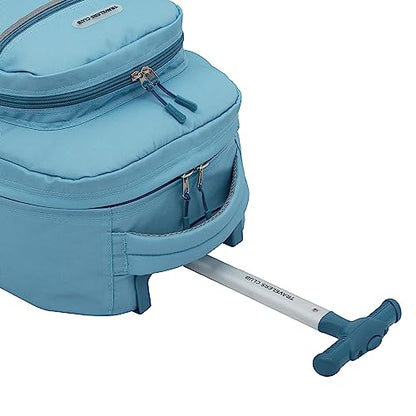 Travelers Club 18" Rolling Backpack with Shoulder Straps, Aqua - color: Aqua, size: 18 Inch