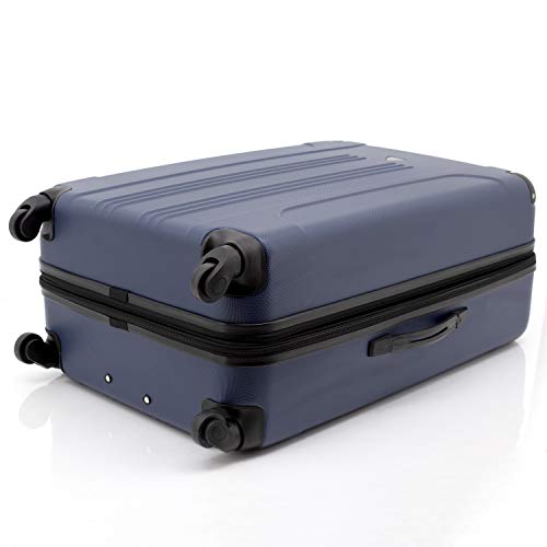 Travelers Club Chicago Hardside Expandable Spinner Luggage, Navy Blue, 3 Piece Set - color: Navy Blue, size: 3-Piece Set