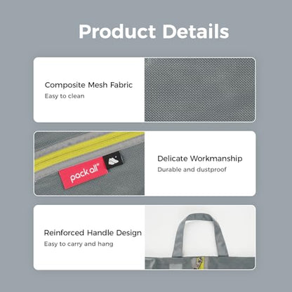 pack all Shoe Bag for Travel, Water-Resistant Shoe Pouch for Sports - color: Grey, style: 1 Pack