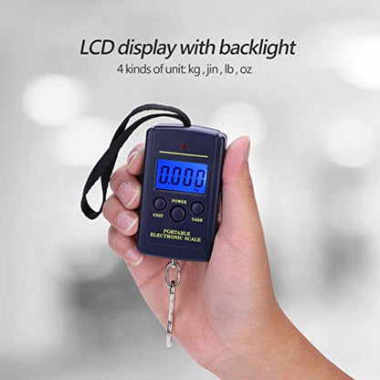 Fishing Scale, Weiheng WH-A01L Portable Plastic Electric Digital Hanging Scale with Hook Tool Fishing Luggage (40kg*10g Without Battery Delivery)