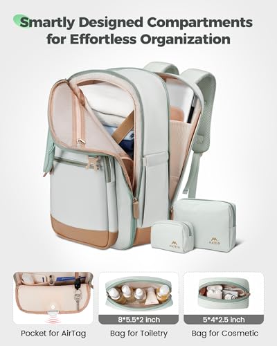 MATEIN HER 18x14x8 Personal Item Backpack with Detachable Shoe Compartment