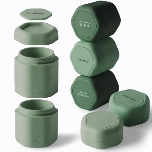 Cadence Travel Containers Haircare Capsule Set (Evergreen, Haircare (Set of 6)) - color: Evergreen, size: Haircare (Set of 6)