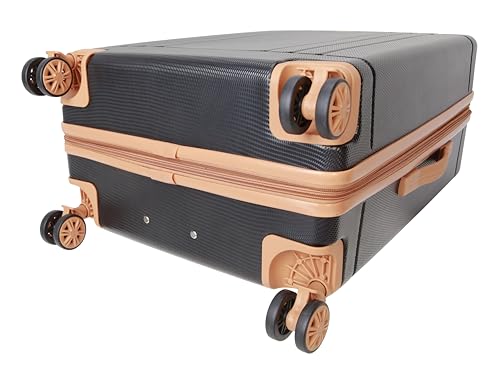 Dockers Hooper Hardside Expandable 8-Wheel Spinner Travel Checked Luggage, 28-Inch, Black - color: Black, size: 28-Inch Checked