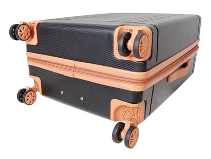 Dockers Hooper Hardside Expandable 8-Wheel Spinner Travel Checked Luggage, 28-Inch, Black - color: Black, size: 28-Inch Checked