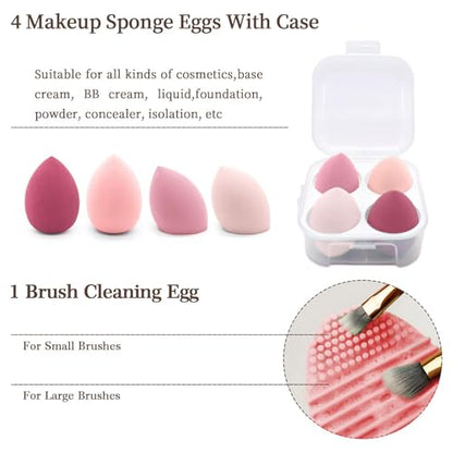 Koccido Makeup Brushes 22 Pcs Makeup Kit,Foundation Brush Eyeshadow Brush Make up Brushes Set (Pink, 22 Piece Set Large) - color: Pink, size: 22 Piece Set Large