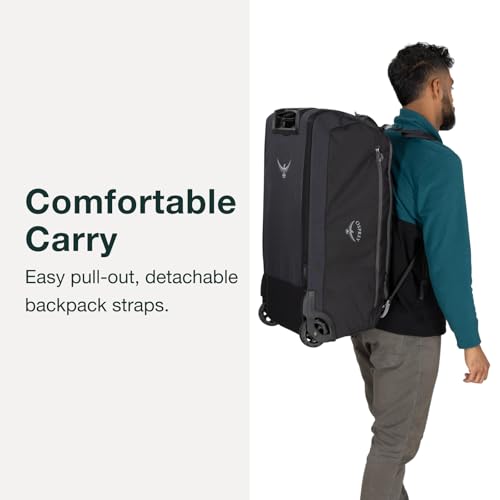 Osprey Daylite 85L Wheeled Collapsible Travel Duffel Bag, Black OS - color: Black, size: 85L