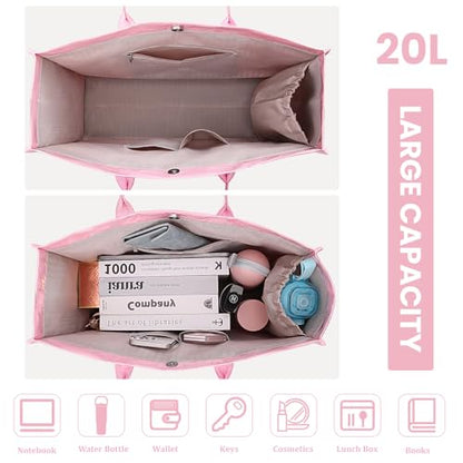 Lushandy PVC Tote Bag Women's Waterproof Jelly Beach Bag Work Hobo Handbag - color: Solid-pink