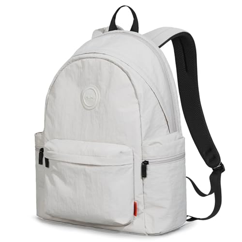 mixi 15 Inch Casual Travel Daypack, Lightweight Laptop Backpack, Light Gray - color: Light Gray, size: 15 inch