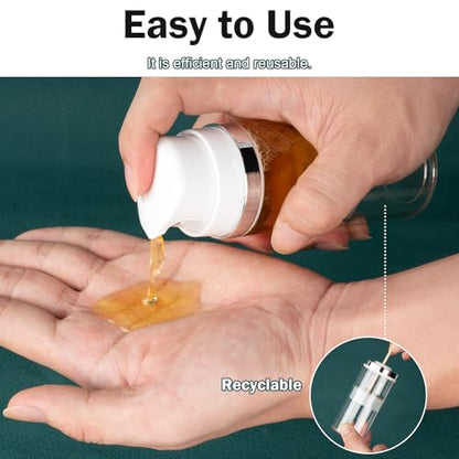 7 Pack Airless Pump Bottles 3.4oz/100ml Travel Pump Bottles - size: 3.4oz-7Pack