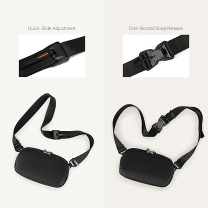 reeyee 3L Commuter Sling Bag for Men, 840D Cordura, Quick Release, Black - size: A7-Quick-release model-3L