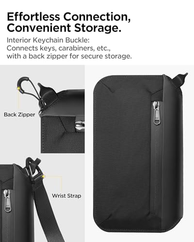Spigen Life Passport Card Cover Holder, RFID Blocking - color: Black - Family Size