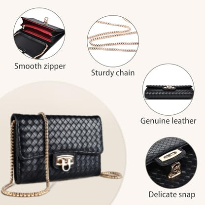 Small Crossbody Bag Sling Bag, Phone Holder for Women - color: K Black