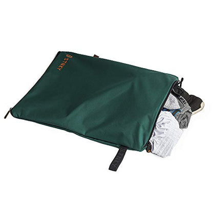 STNKY Bag Pro - 여행, 요가, 헬스케어, 체육관 키트, 세탁용 지퍼, 손잡이 및 내부 메시 백이 있는 세탁 가방(표준, 포레스트 그린) - color: 포레스트 그린., size: Standard