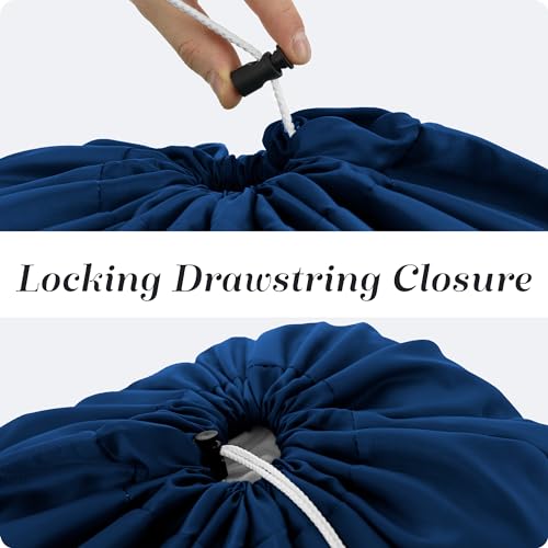 Handy Laundry XL Nylon Laundry Bag 22"x32" 2-Pack, Heavy Duty, Navy Blue - color: Navy Blue, size: 22" x 32" (Pack of 2)