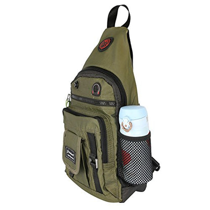 Crossbody Sling Bag Backpack for Men & Women Green - color: B-green(fits 10.5" Ipad)