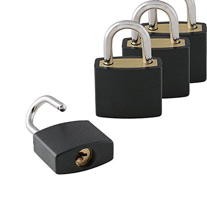 8 Pc Metal Padlock Solid Brass Luggage, Backpack, Diary, Jewelry Box, Crafts, School Teaching Lock with Key and Durable Cover (Small, Blue) - color: Blue, size: Small